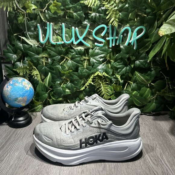 Hoka One One Mens Bondi 9 1162011 GCTC Gray Running Shoes Sneakers Size 10 D main image 5